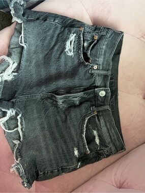 American Eagle Outfitters Black Stretch Denim Shorts